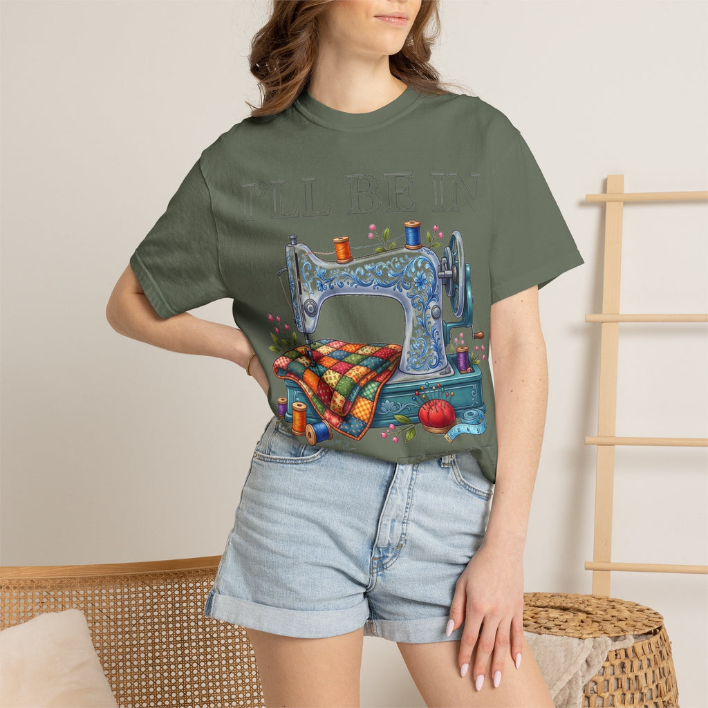I'll Be In My Office Sewing Shirt, Vintage Sewing Machine Quilter Tee, Funny Seamstress Shirt, Quilter Gift