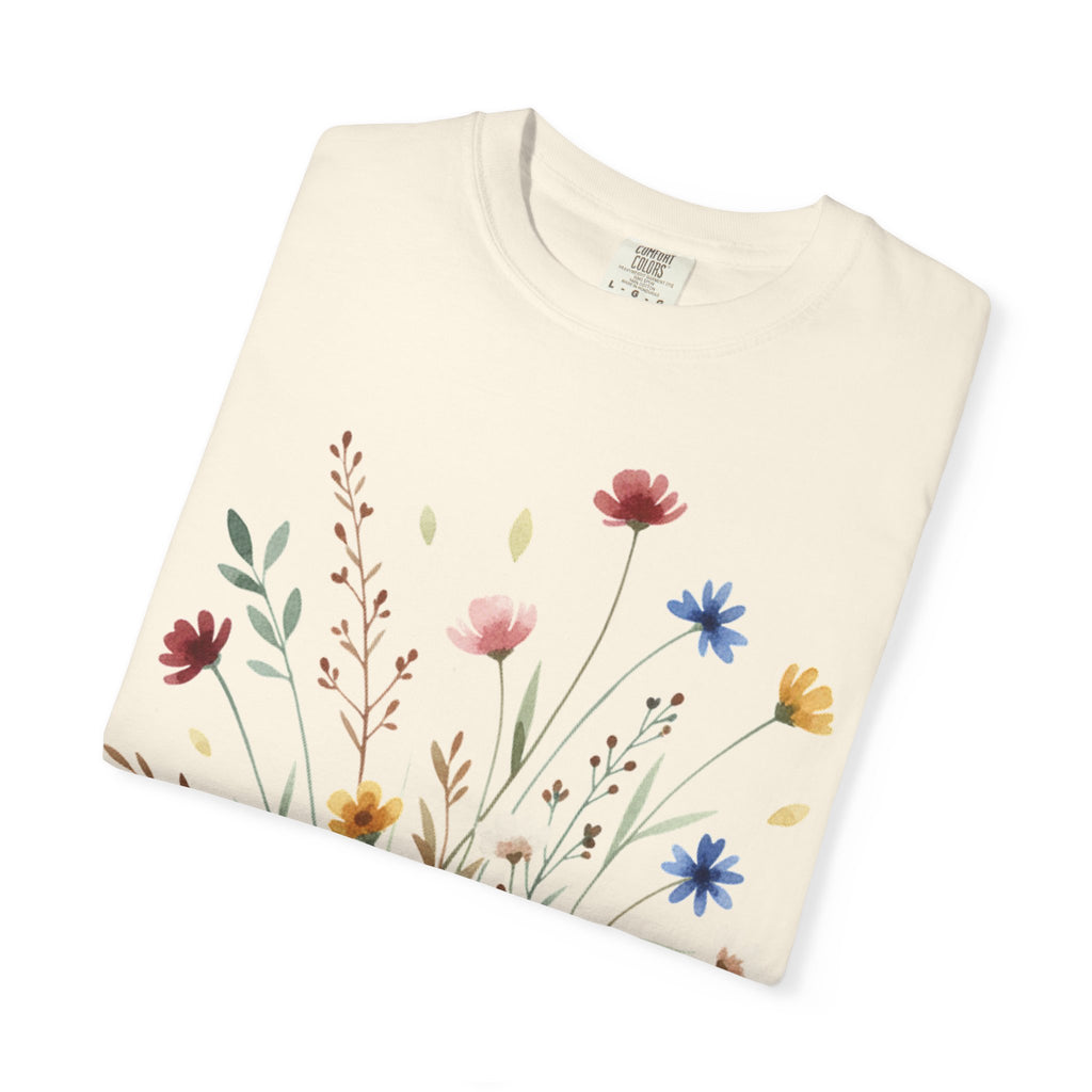 Watercolor Wildflower Bouquet Shirt, Painted Meadow Flowers Tee, Cottagecore Botanical Shirt, Garden Lover Gift