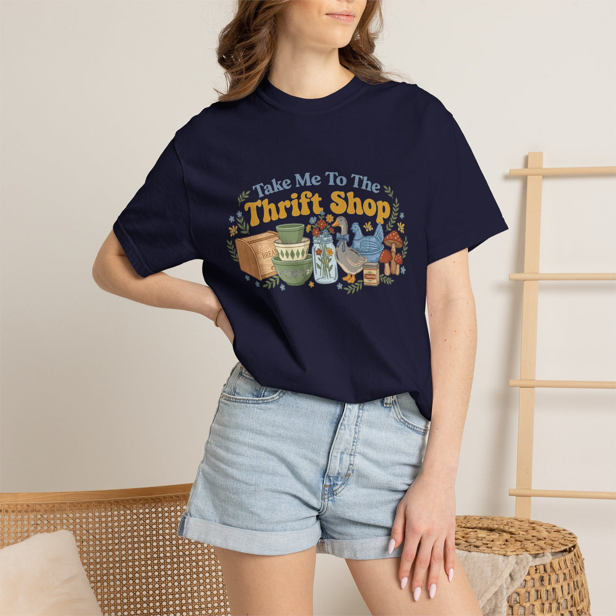 Take Me To The Thrift Shop Wide Shirt, Retro Thrift Finds Tee, Vintage Pyrex Shirt, Thrifter Gift