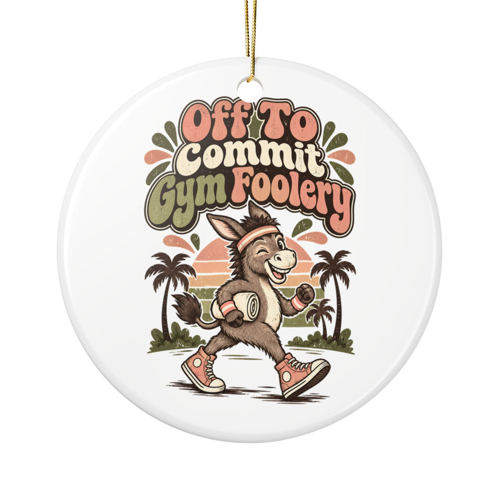 Off To Commit Gym Foolery Ornament, Funny Gym Lover Gift for Him Her, Workout Christmas Gift, Christmas Ornament 2026