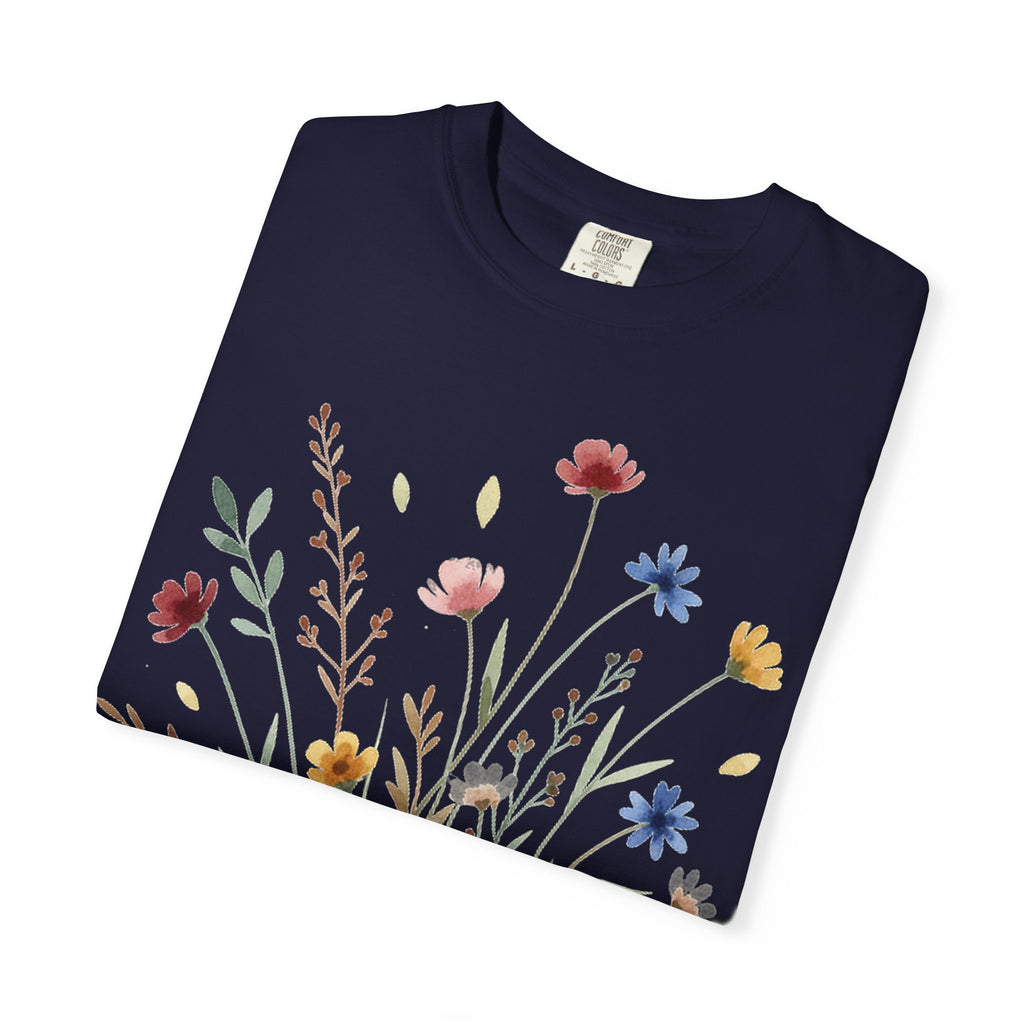 Watercolor Wildflower Bouquet Shirt, Painted Meadow Flowers Tee, Cottagecore Botanical Shirt, Garden Lover Gift