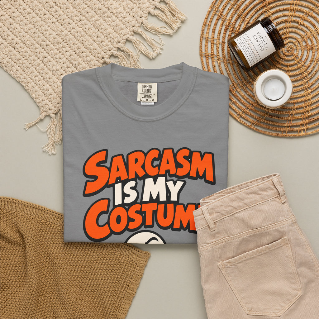 Sarcasm Is My Costume Halloween Shirt, Funny Ghost Tee, Retro Sarcastic Humor
