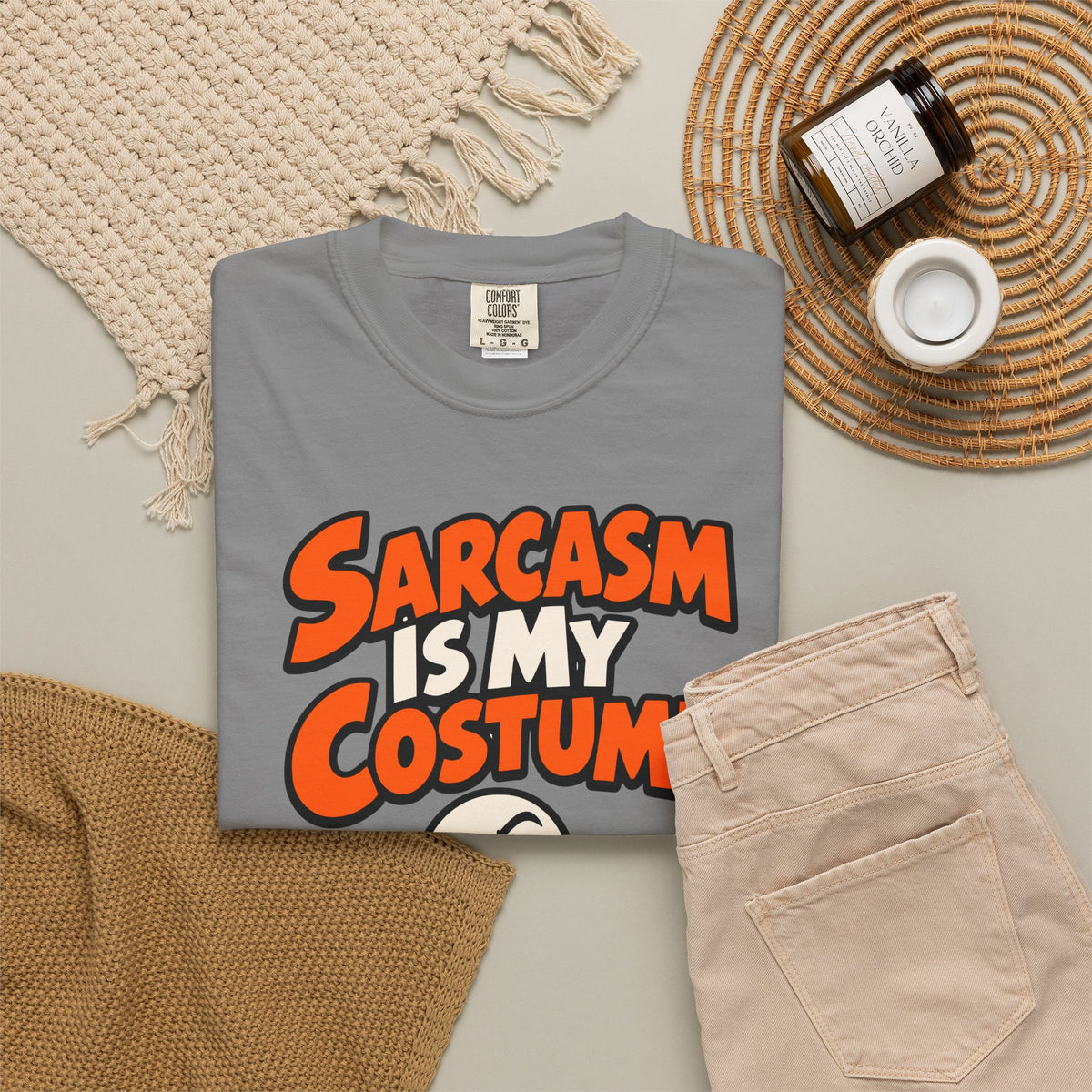 Sarcasm Is My Costume Halloween Shirt, Funny Ghost Tee, Retro Sarcastic Humor