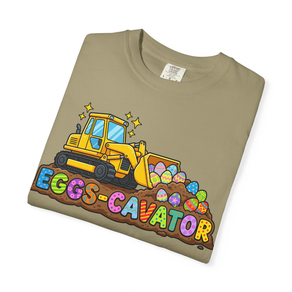 Eggs-Cavator Shirt, Funny Easter Digger Tee, Construction Easter Egg Shirt, Toddler Boy Easter Gift