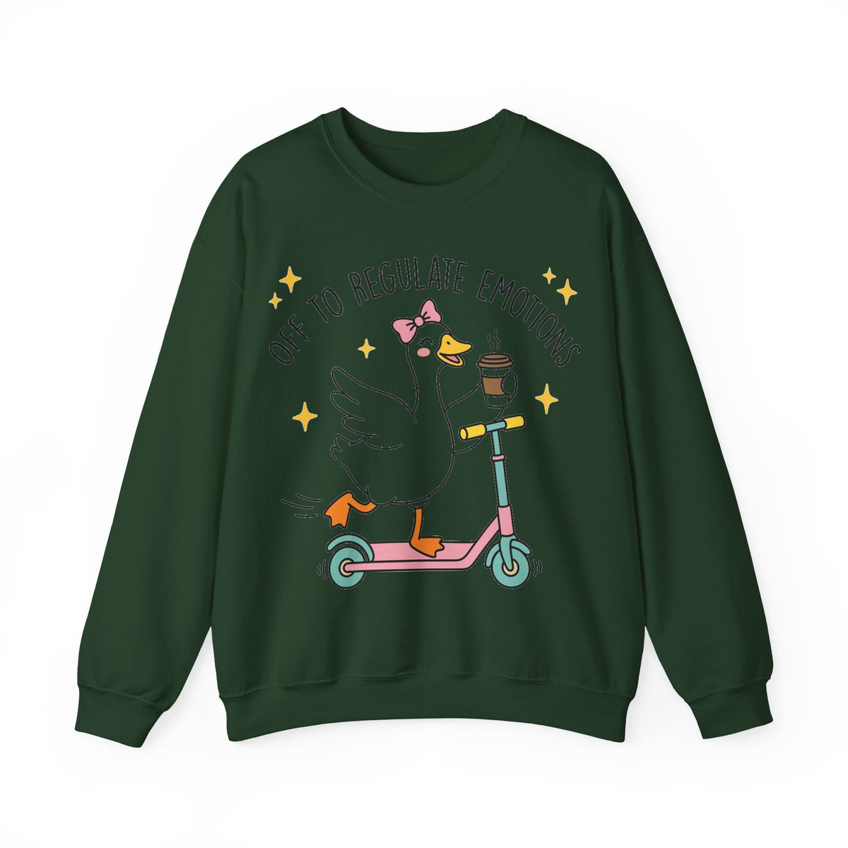 Off To Regulate Emotions Goose Sweatshirt, Funny Therapist Sweatshirt, School Counselor Gift, Teacher Coffee Goose Sweatshirt, Mental Health