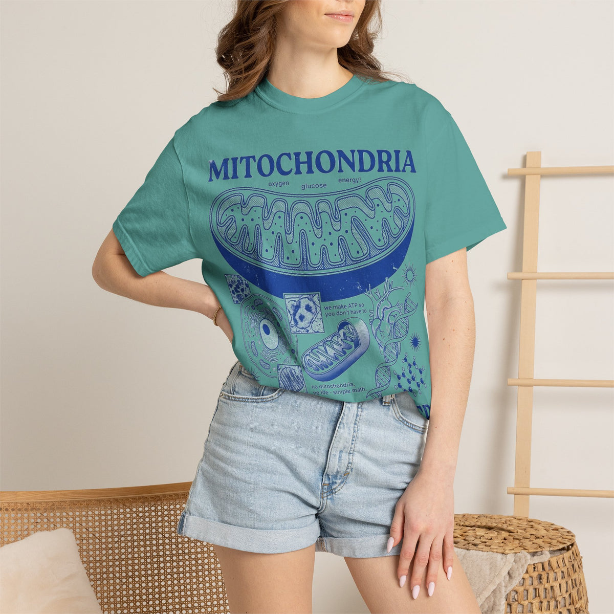 Mitochondria Powering Life Since Forever Shirt, Funny Biology Teacher Tee, Science Nerd Shirt, Student Gift