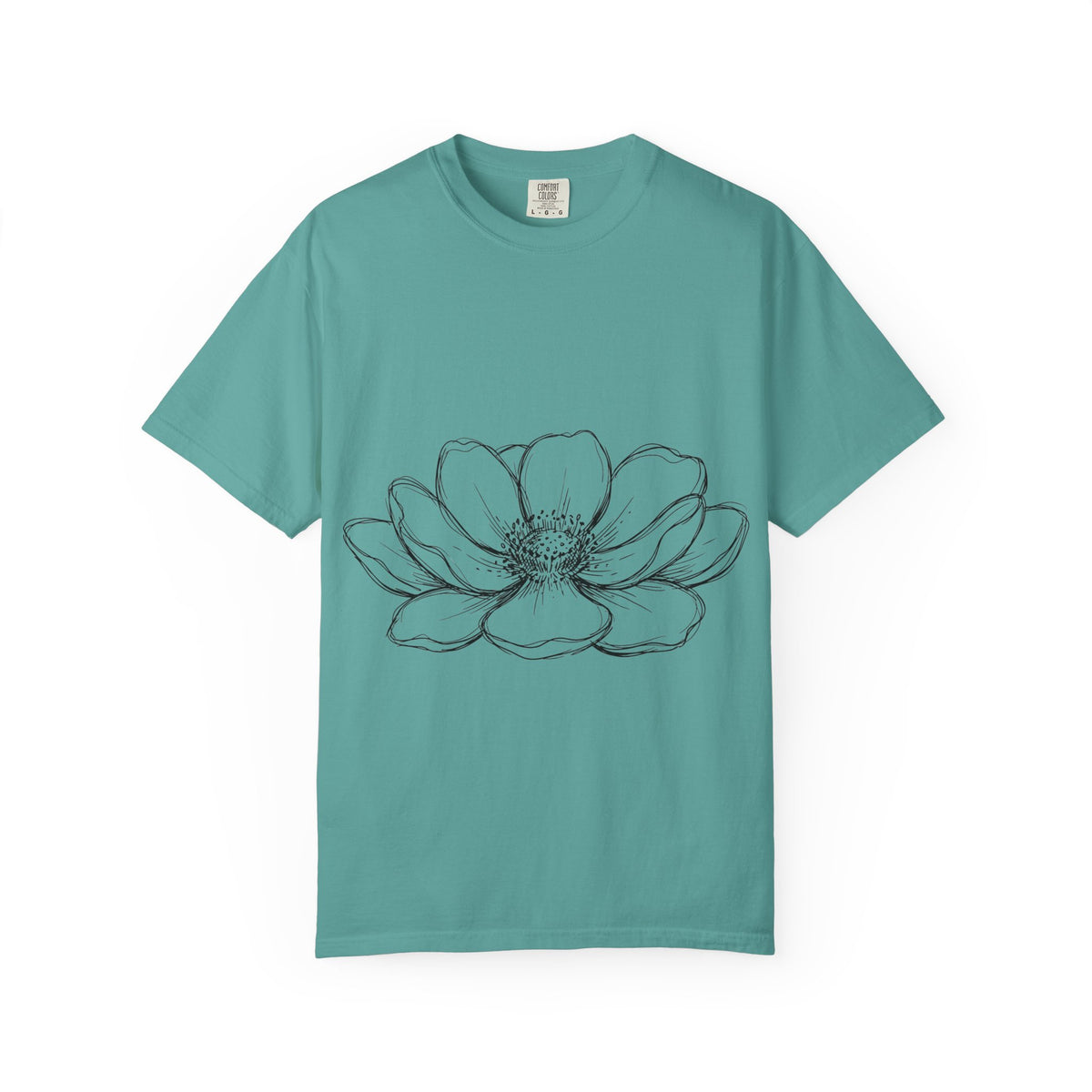 Anemone Flower Line Art Shirt, Minimal Botanical Drawing Tee, Single Bloom Shirt, Plant Lover Gift