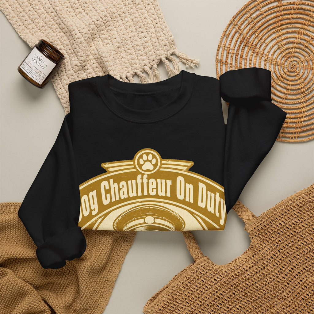 Dog Chauffeur On Duty Golden Retriever Sweatshirt | Funny Dog Lover Crewneck