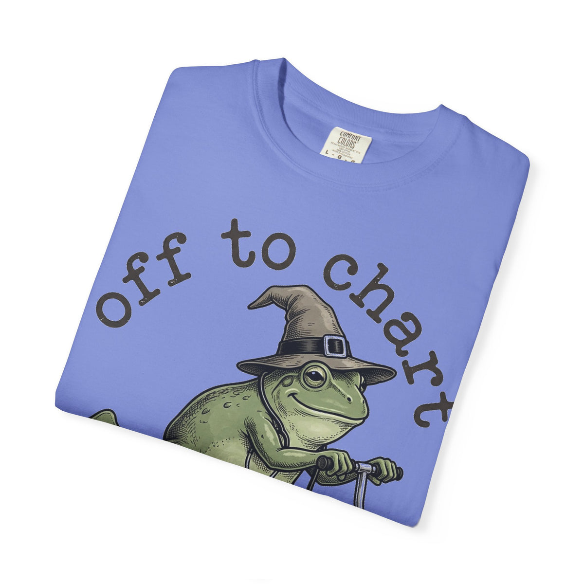 Off To Chart Etched Frog Shirt, Vintage Nurse Frog Scooter Tee, Charting Humor Shirt, RN Gift