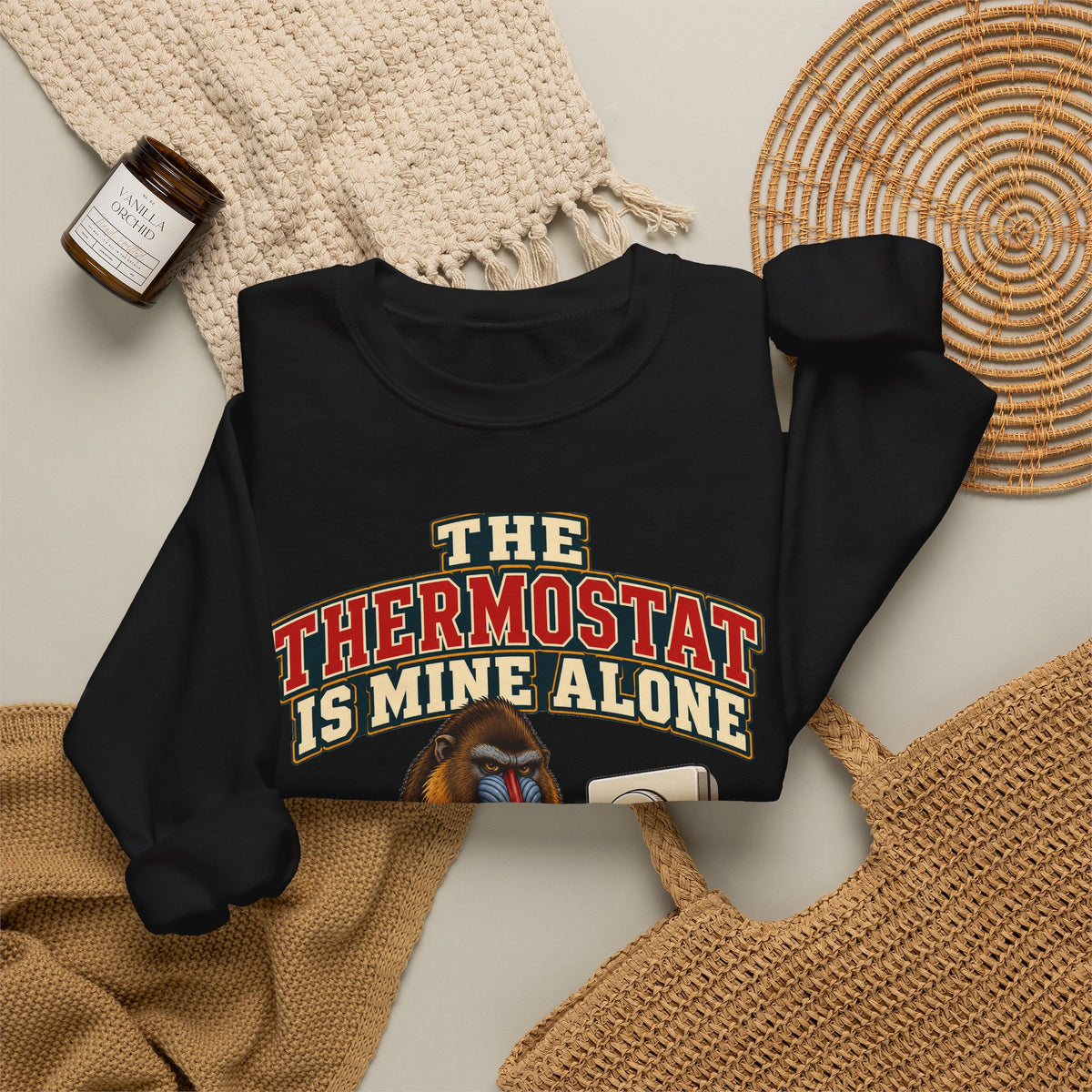 Funny Retirement Sweatshirt The Thermostat Is Mine Alone Retired Dad Gift Comfort Colors Tee