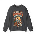 Funny Retirement Sweatshirt Retired And Booked Solid With Naps | Vintage Badge Sweatshirt | Retirement Gift For Him Her