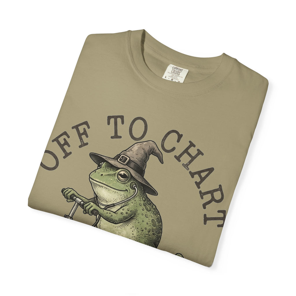 Off To Chart Bold Shirt, Engraved Frog Nurse Scooter Tee, Funny Night Shift Shirt, Nurse Gift