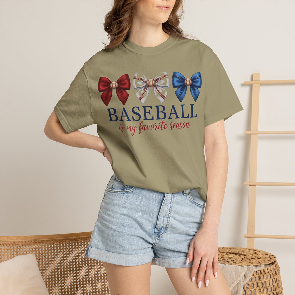 Baseball Is My Favorite Season Shirt, Coquette Baseball Bows Tee, Baseball Mom Shirt, Game Day Gift