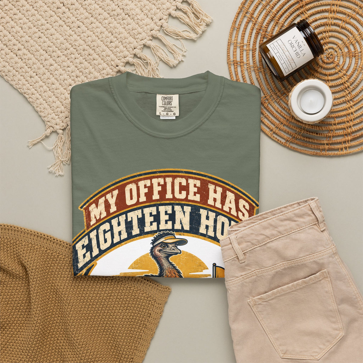 Funny Retirement Shirt My Office Has Eighteen Holes, Retirement Gift Tee, Comfort Colors Graphic Shirt