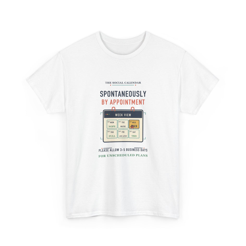 Spontaneously by Appointment Tee — Retro Calendar Shirt