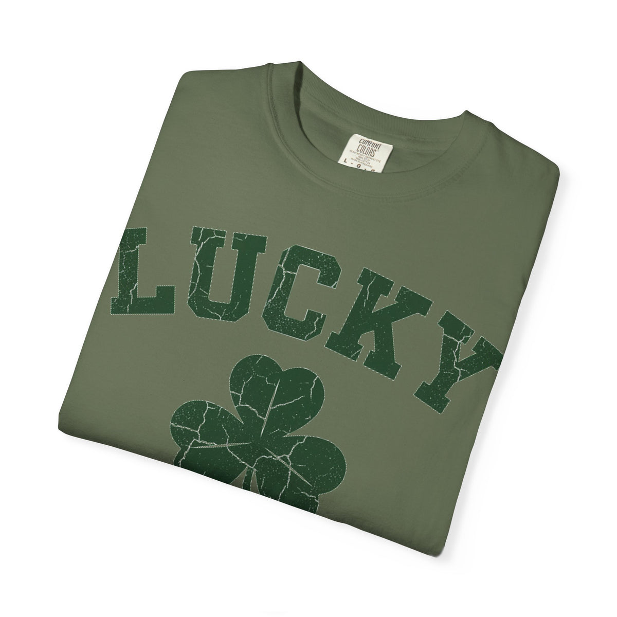 Lucky Big Shamrock Shirt, Bold Varsity Clover Tee, St Patricks Day Shirt, Irish Gift