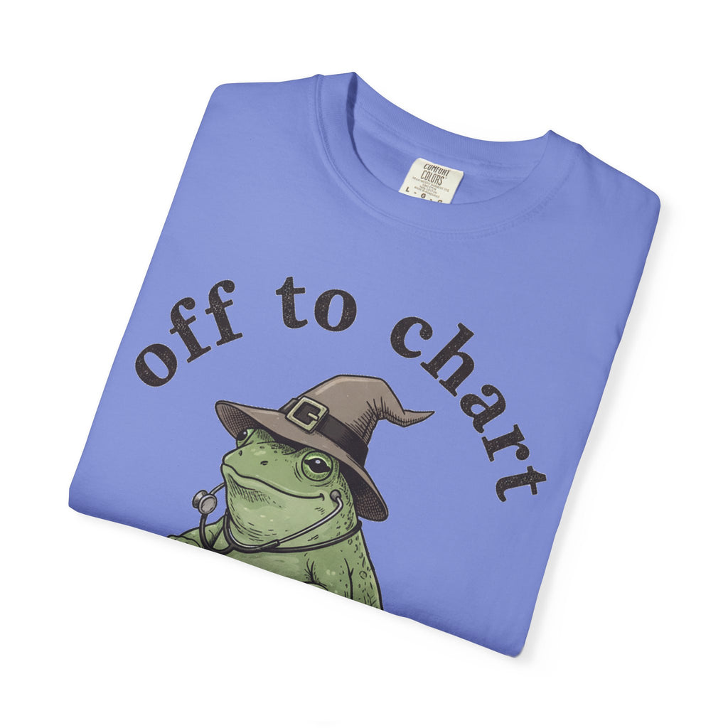 Off To Chart Shirt, Witch Hat Frog Nurse Scooter Tee, Funny Charting RN Shirt, Nurse Gift