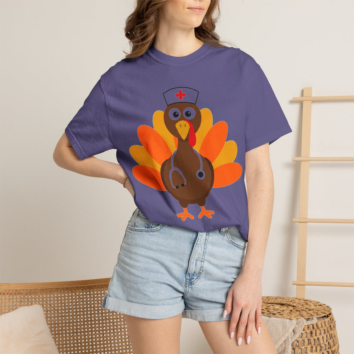 Nurse Turkey Shirt, Funny Thanksgiving Nurse Tee, Stethoscope Turkey Shirt, RN Holiday Gift