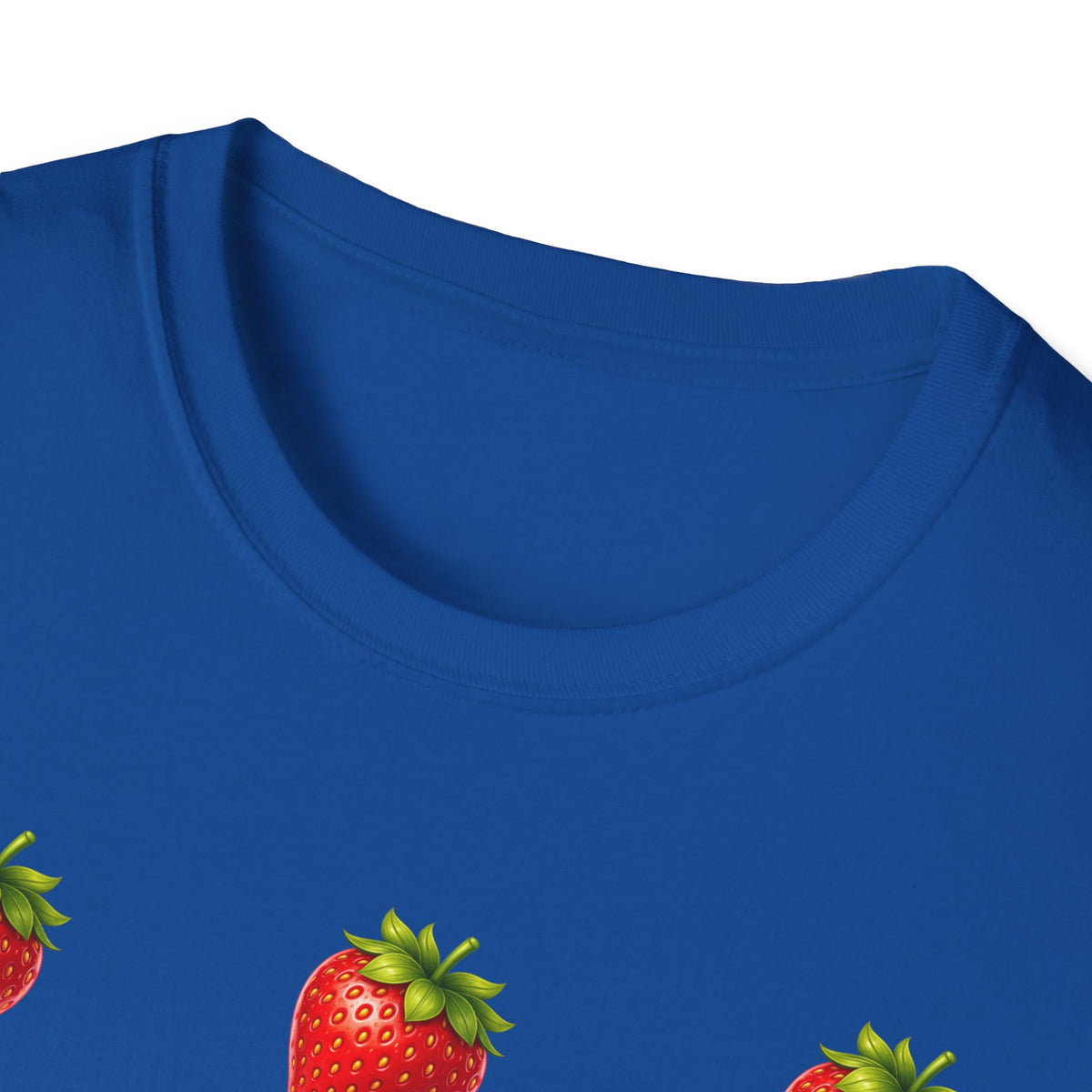 Strawberry Grid T-Shirt — Cute Retro Fruit Pattern Tee
