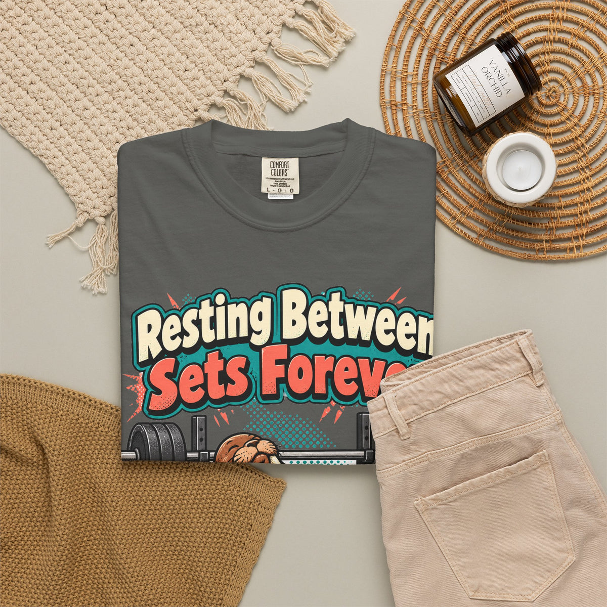 funny gym shirt Resting Between Sets Forever Shirt, Funny Lifting Graphic Shirt, Comfort Colors