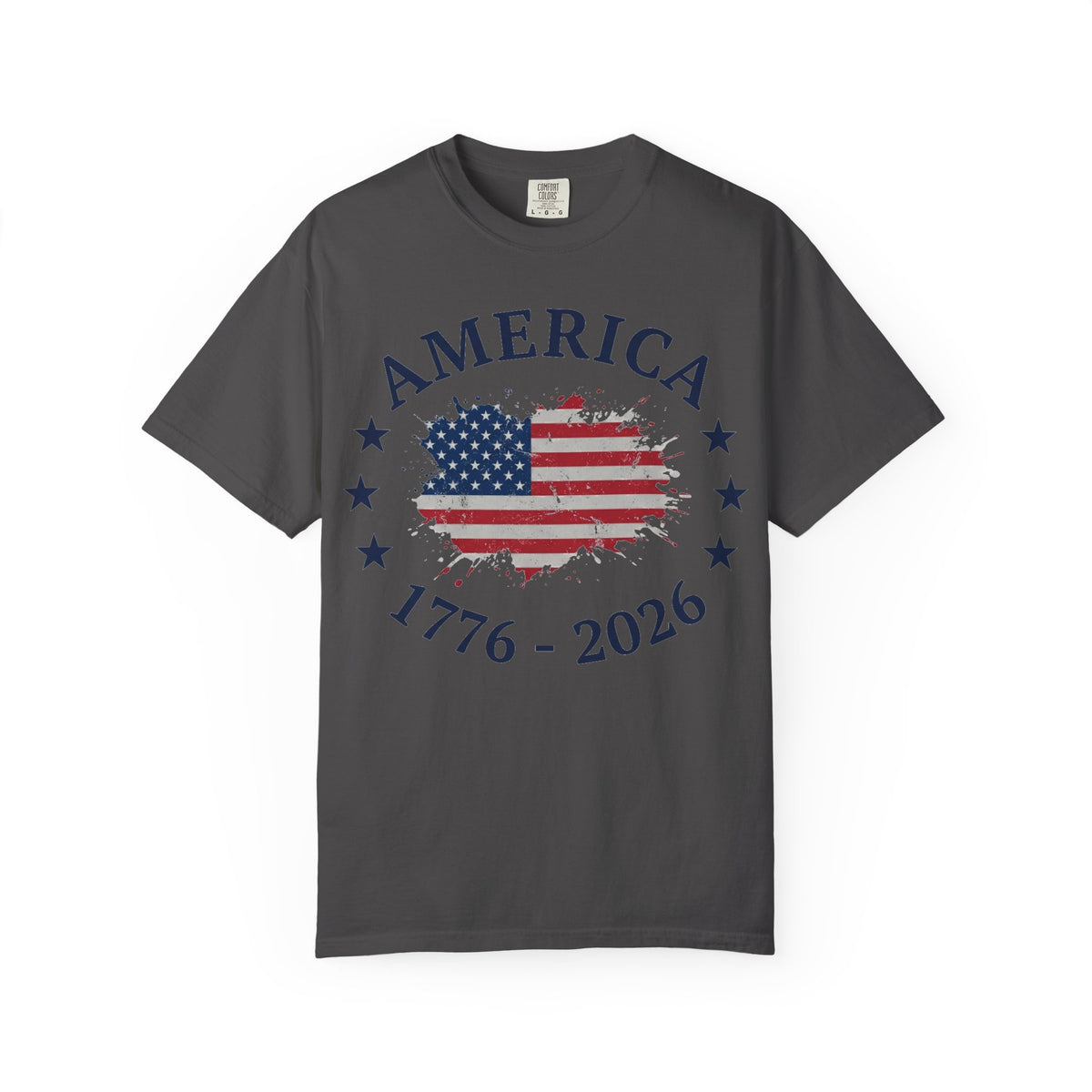 America 1776 2026 Shirt, Distressed Flag Oval Tee, Patriotic 250th Anniversary Shirt, Fourth Of July Gift
