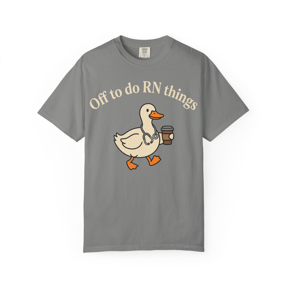 Off To Do RN Things Shirt, Funny Nurse Duck Coffee Tee, Stethoscope Duck Shirt, Nurse Gift