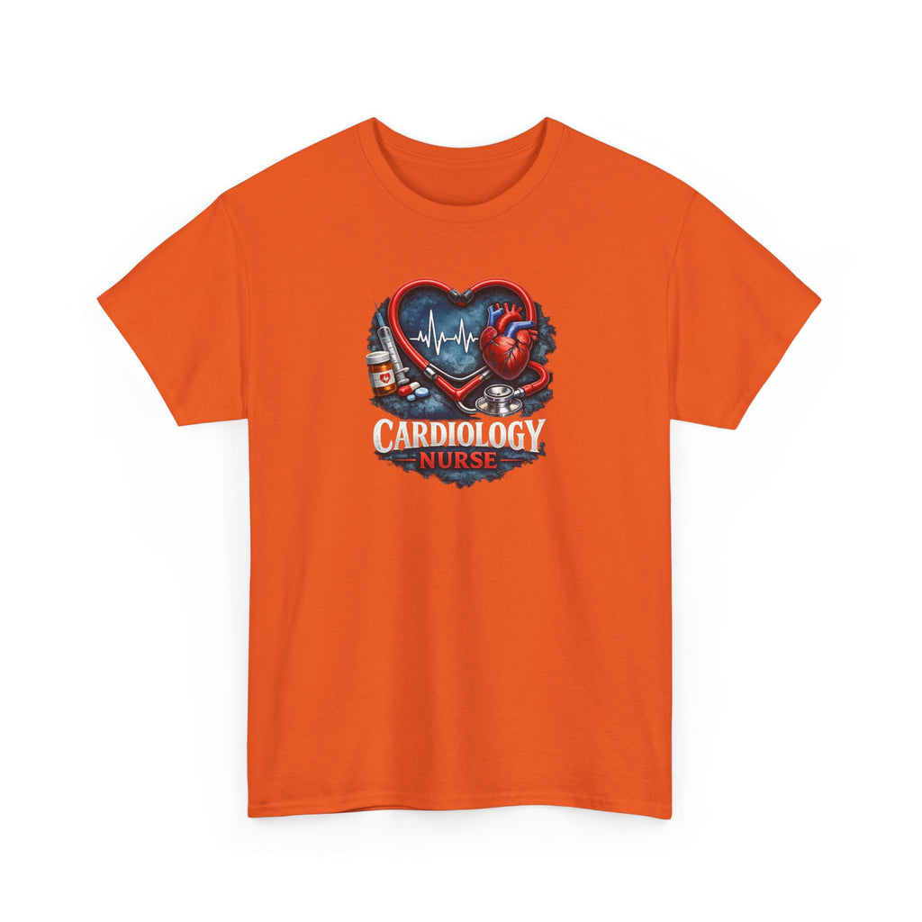 Cardiology Nurse T-Shirt — Heartbeat Stethoscope Design