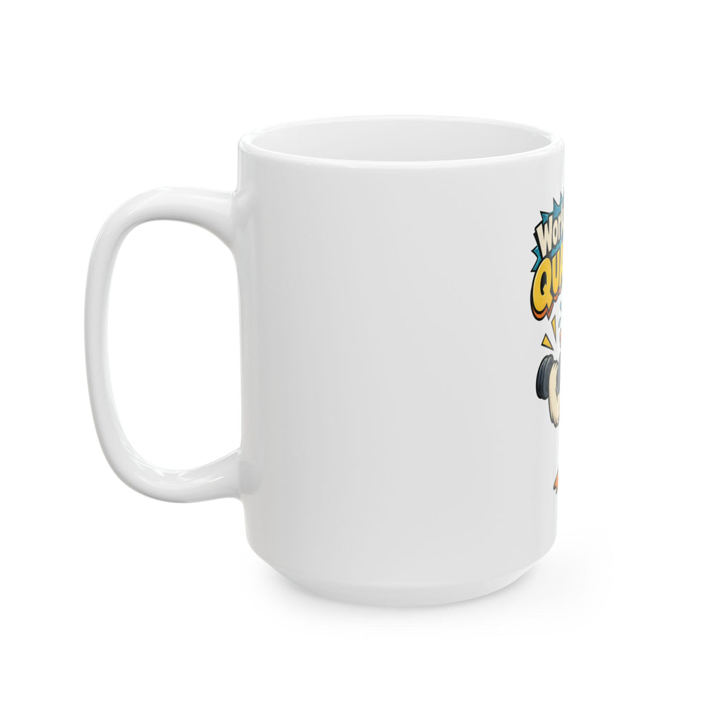 Working On My Quackceps Mug, Funny Gym Lover Gift for Him Her, Workout Christmas Gift, Coffee Mug 11oz 15oz