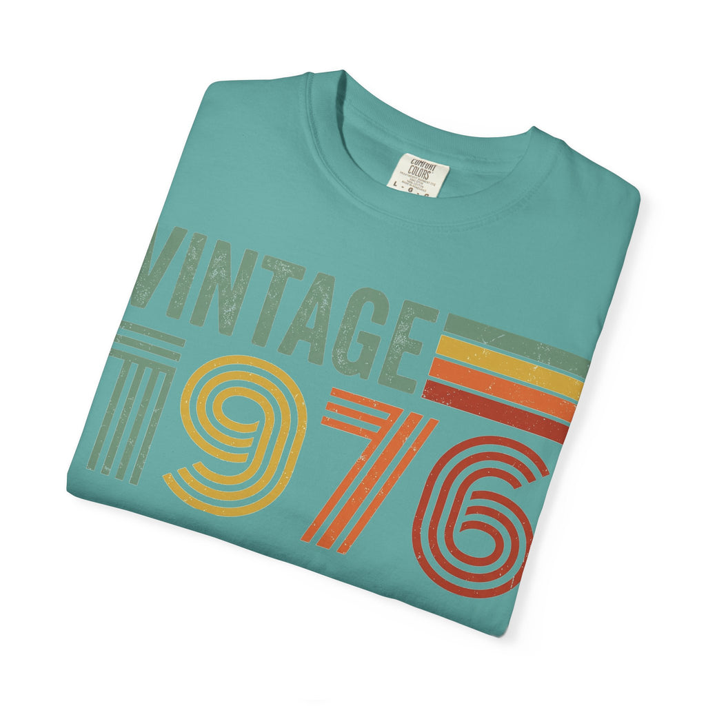 Vintage 1976 Wide Shirt, Retro Striped Birth Year Tee, 50th Birthday Shirt, 1976 Gift