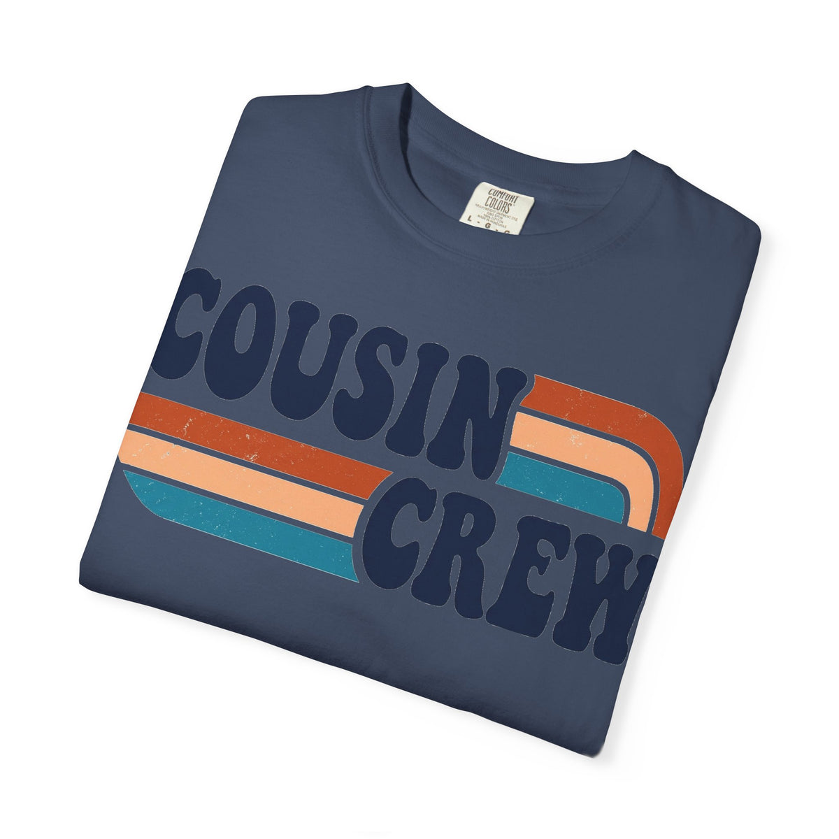 Cousin Crew Rainbow Stripe Shirt, Retro Family Reunion Tee, Matching Cousins Shirt, Family Gift