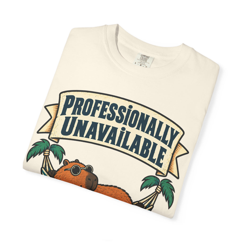 Funny Retirement Shirt Professionally Unavailable | Retired Cat Hammock Shirt | Retirement Gift For Him Her