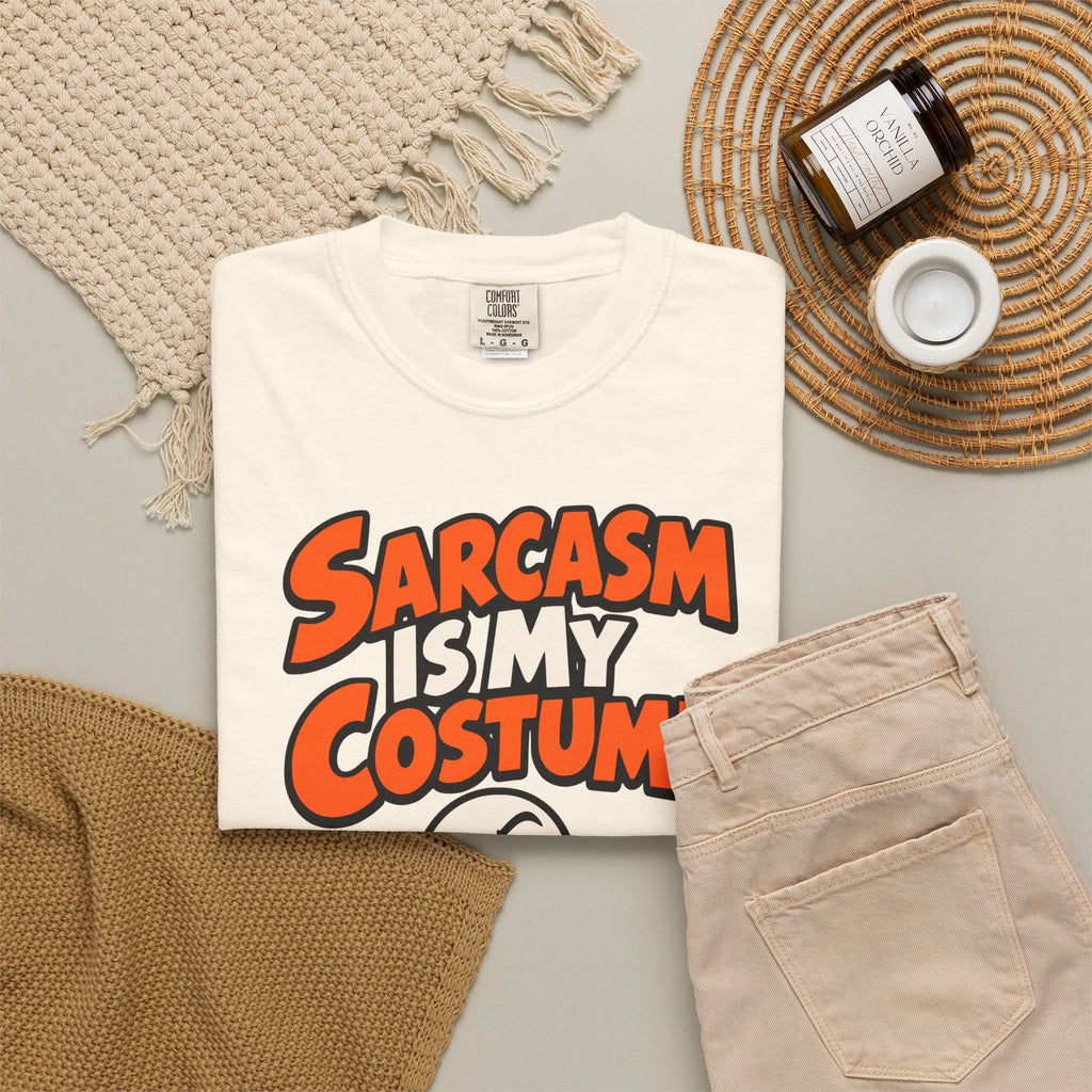 Sarcasm Is My Costume Halloween Shirt, Funny Ghost Tee, Retro Sarcastic Humor