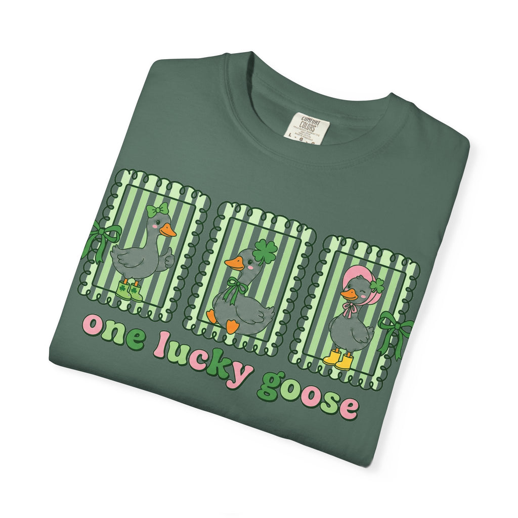 One Lucky Goose Framed Panels Shirt, Irish Goose Trio Tee, St Patricks Day Shirt, Funny Gift