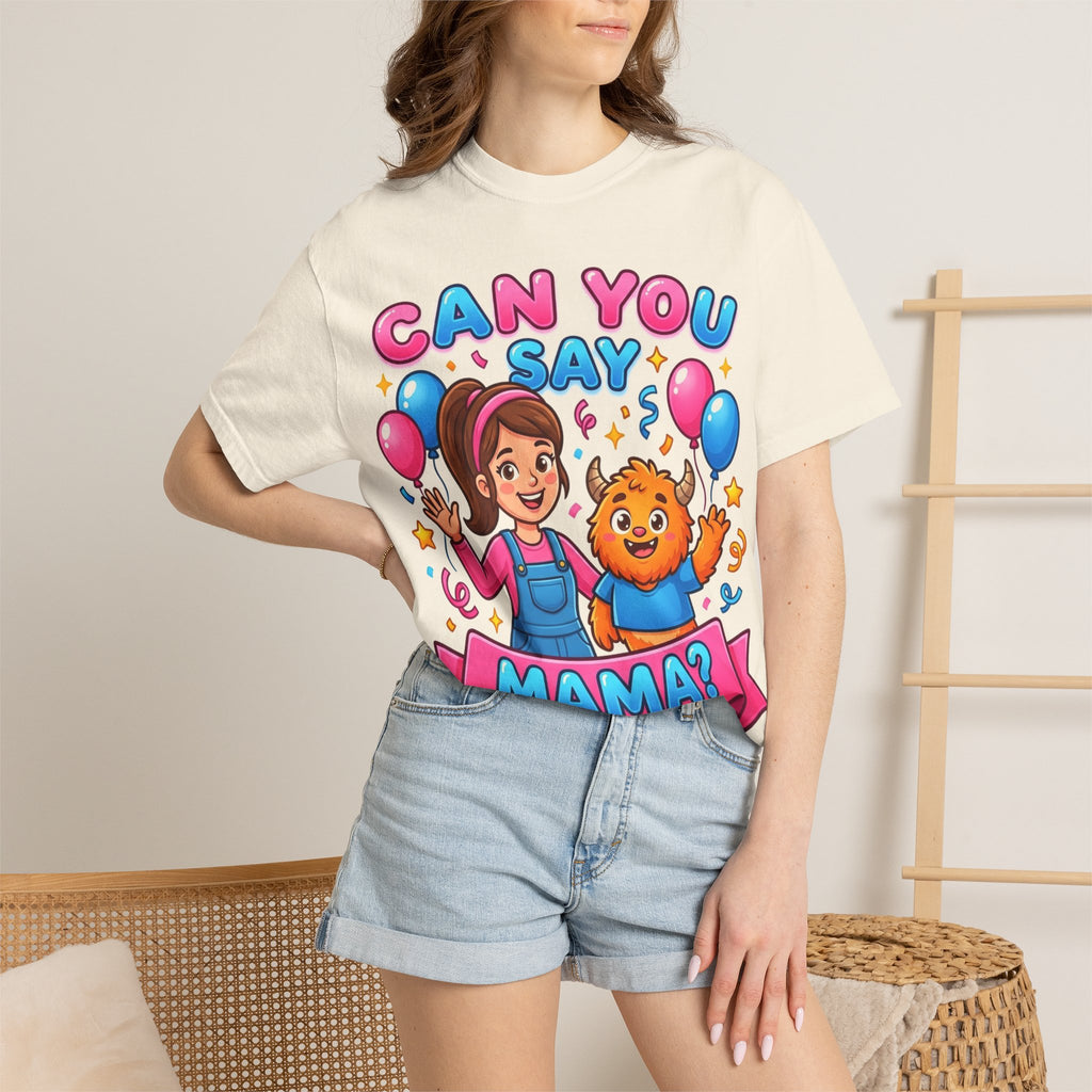 Can You Say Mama Shirt, Funny First Word Tee, Cute Monster Birthday Shirt, New Mom Gift