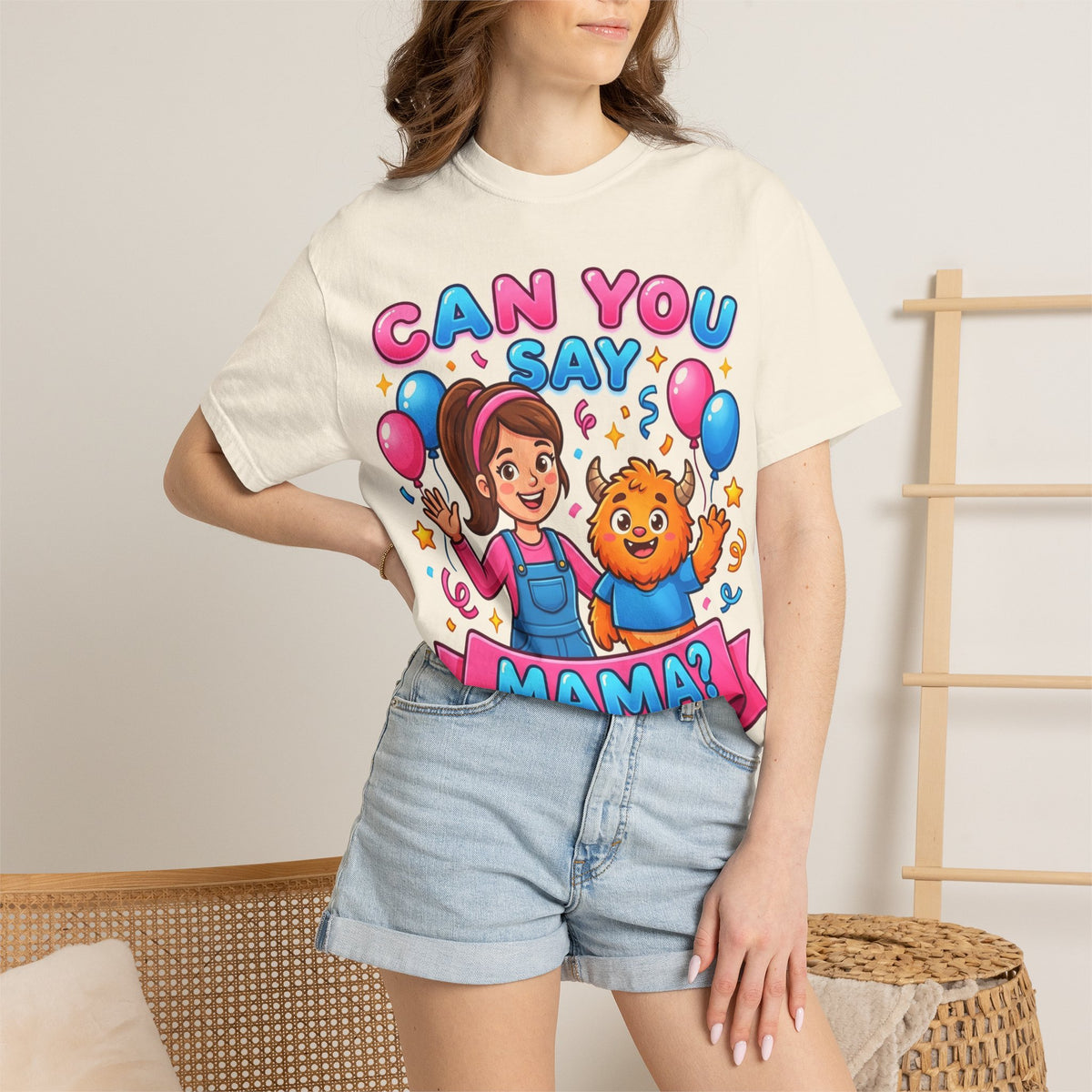 Can You Say Mama Shirt, Funny First Word Tee, Cute Monster Birthday Shirt, New Mom Gift