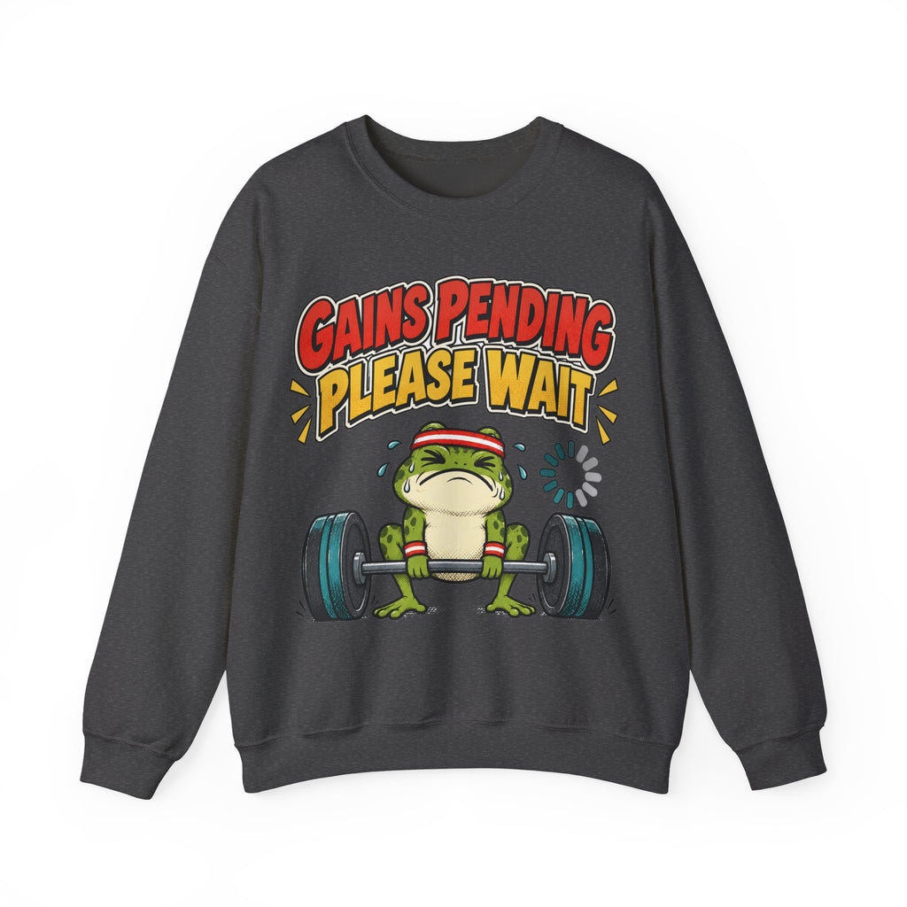 Gains Pending Please Wait Gym Sweatshirt | Funny Workout Gift