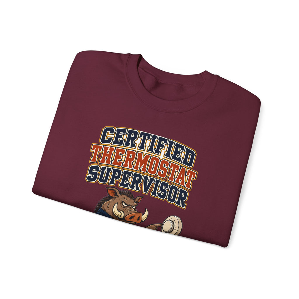 Funny Dad Sweatshirt Certified Thermostat Supervisor Shirt, Funny Dad Gift, Christmas Gift, Funny Tee