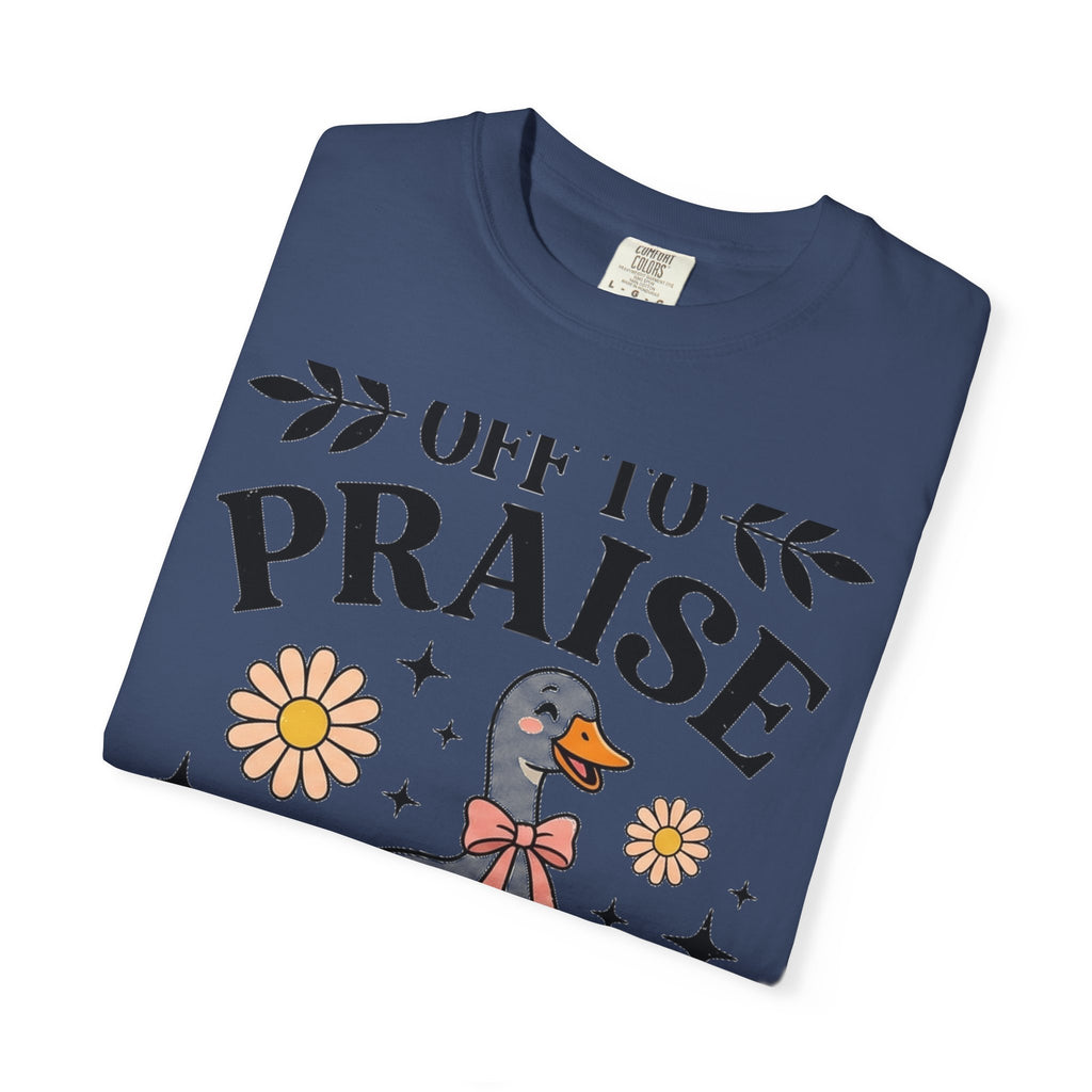 Off To Praise The Lord Shirt, Funny Christian Goose Tee, Daisy Church Shirt, Faith Gift