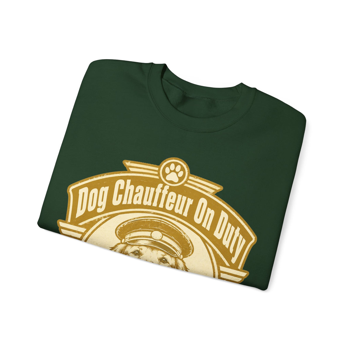 Dog Chauffeur On Duty Golden Retriever Sweatshirt | Funny Dog Lover Crewneck