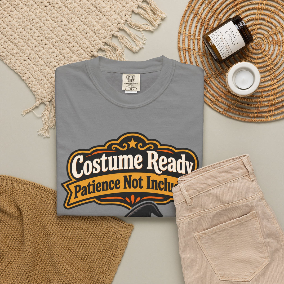 Costume Ready, Patience Not Included Halloween Shirt, Funny Black Cat Tee