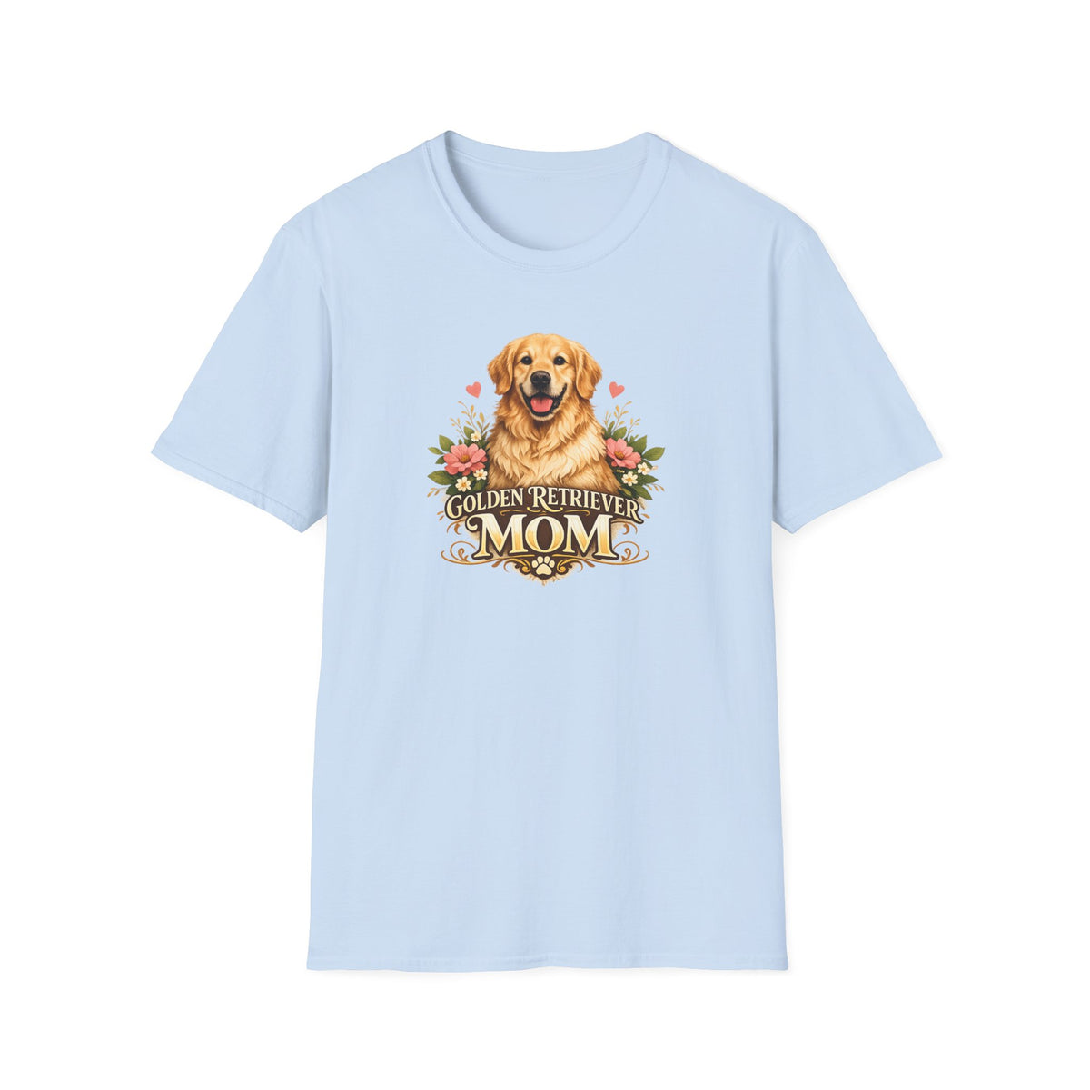 Golden Retriever Mom T-Shirt — Floral Dog Lover Tee