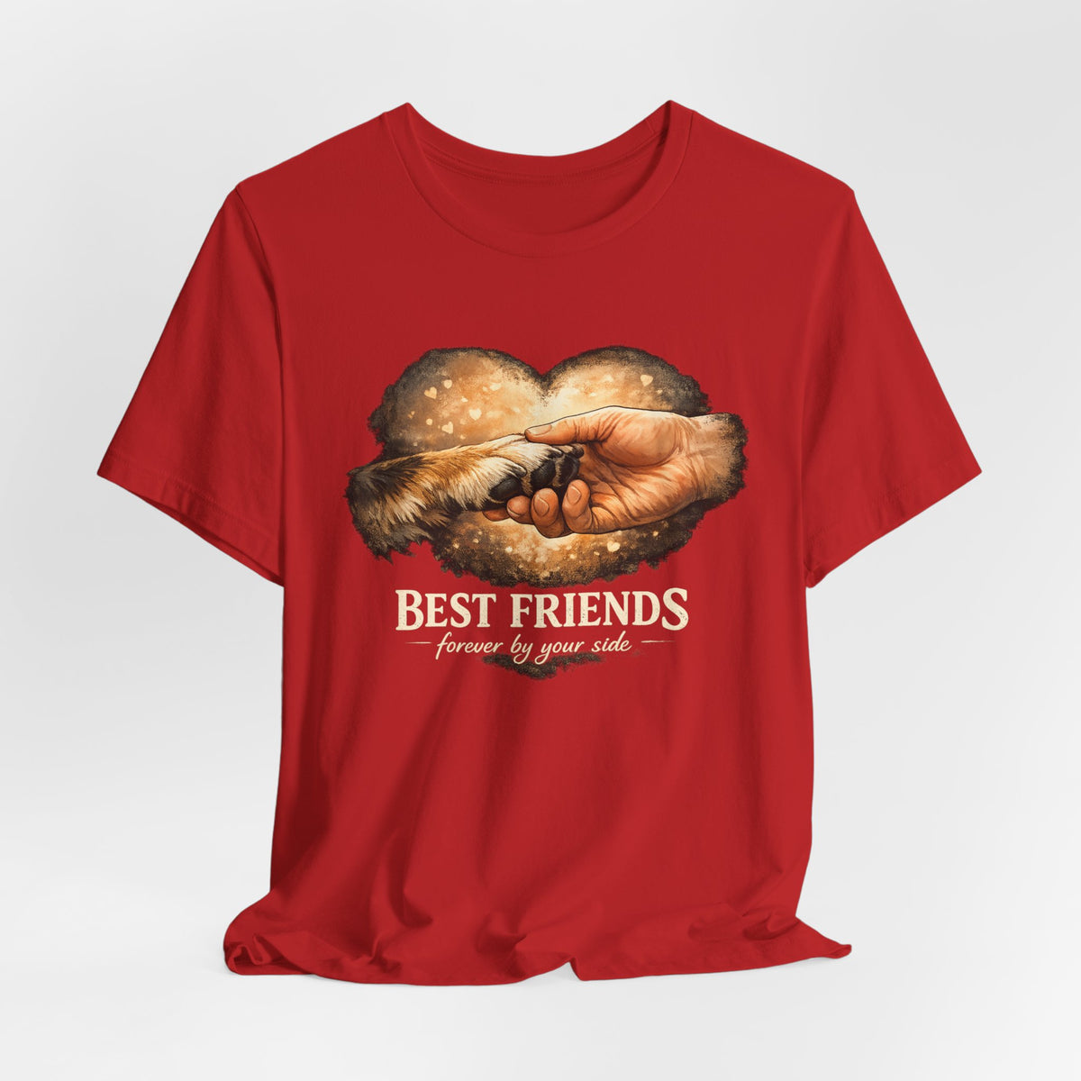 Best Friends Paw & Human T-Shirt — "Best Friends" Pet Lover Tee