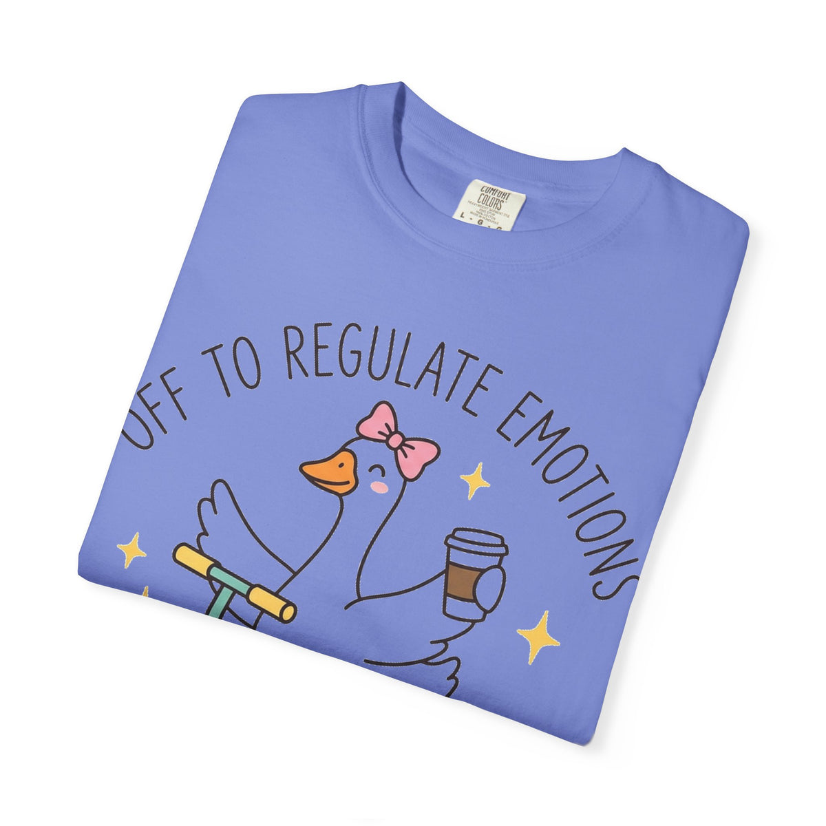 Off To Regulate Emotions Shirt, Funny Therapy Goose Scooter Tee, Mental Health Humor Shirt, Therapist Gift