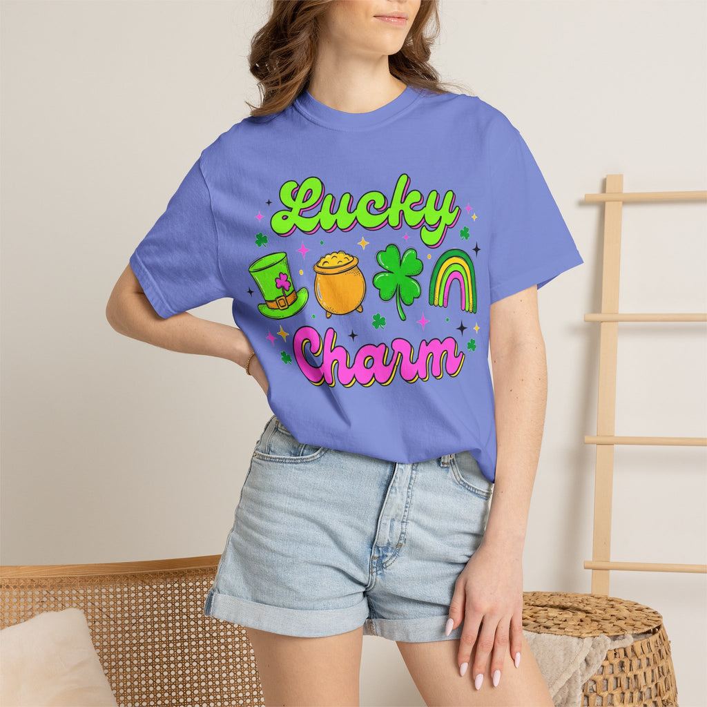 Lucky Charm Shirt, Retro St Patricks Day Doodle Tee, Pot Of Gold Rainbow Shirt, Irish Gift
