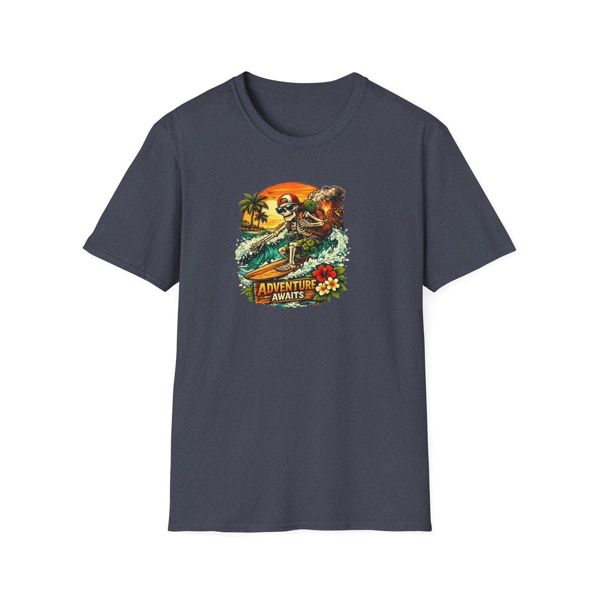 Adventure Awaits Shirt, Retro Dinosaur Outdoor Tee, Explorer Gift