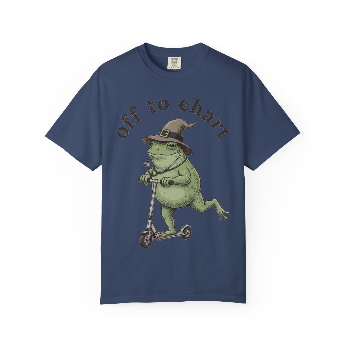 Off To Chart Shirt, Witch Hat Frog Nurse Scooter Tee, Funny Charting RN Shirt, Nurse Gift