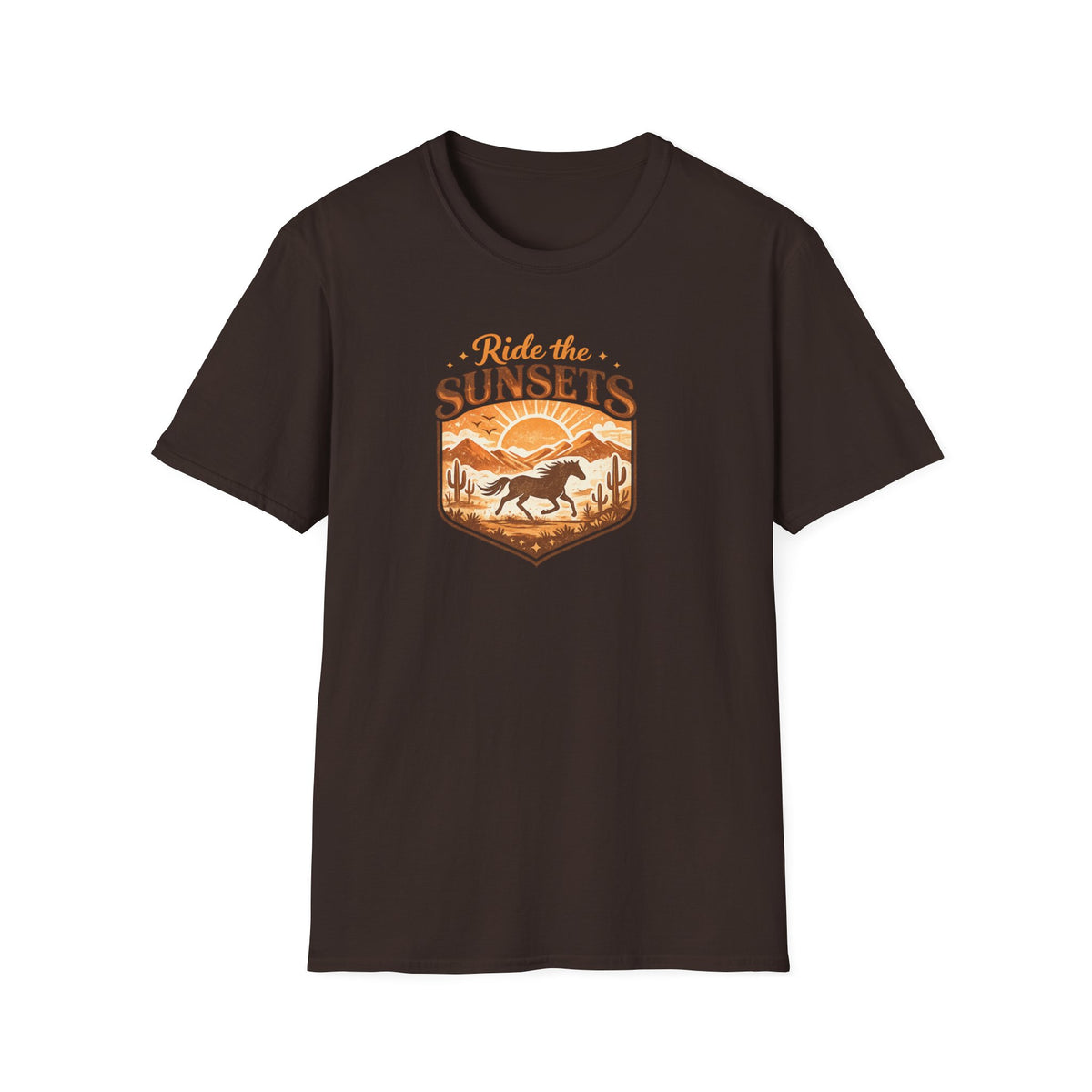 Ride The Sunsets Shirt, Retro Western Horse Tee, Cowgirl Gift