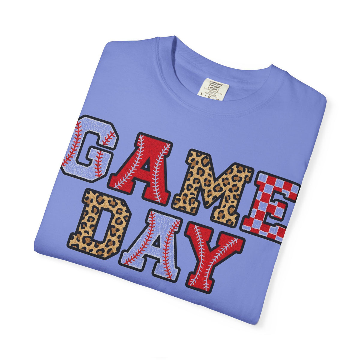 Game Day Varsity Patch Shirt, Baseball Leopard Letter Tee, Sports Mom Shirt, Baseball Mom Gift