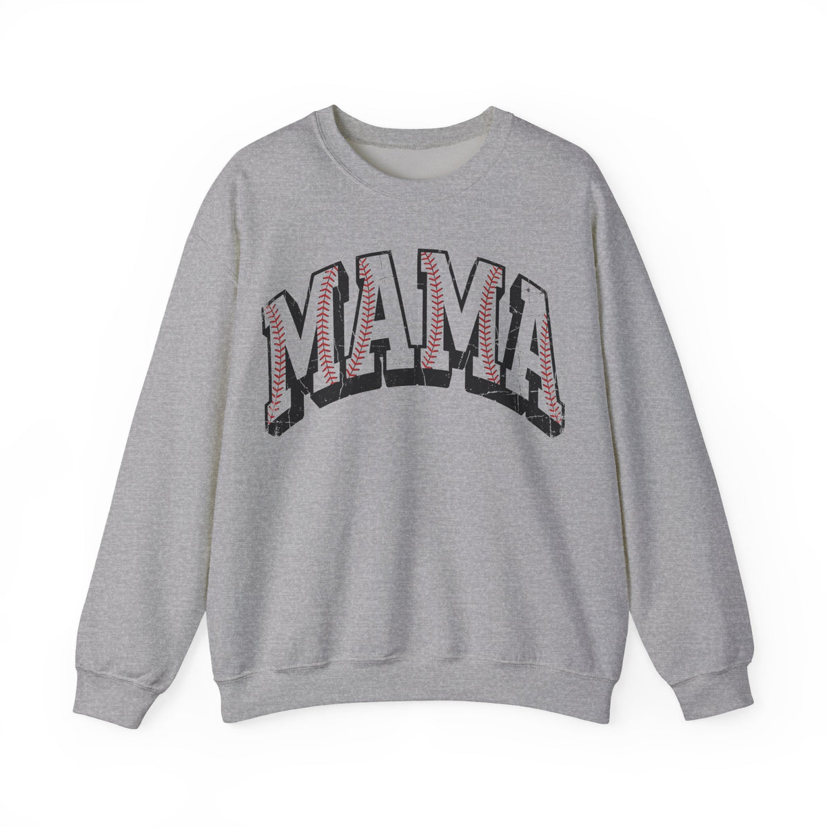 Baseball Mama Sweatshirt, Distressed Baseball Stitch Letters Sweatshirt, Baseball Mom Gift, Game Day Varsity Sweatshirt, Softball Mama Sweat