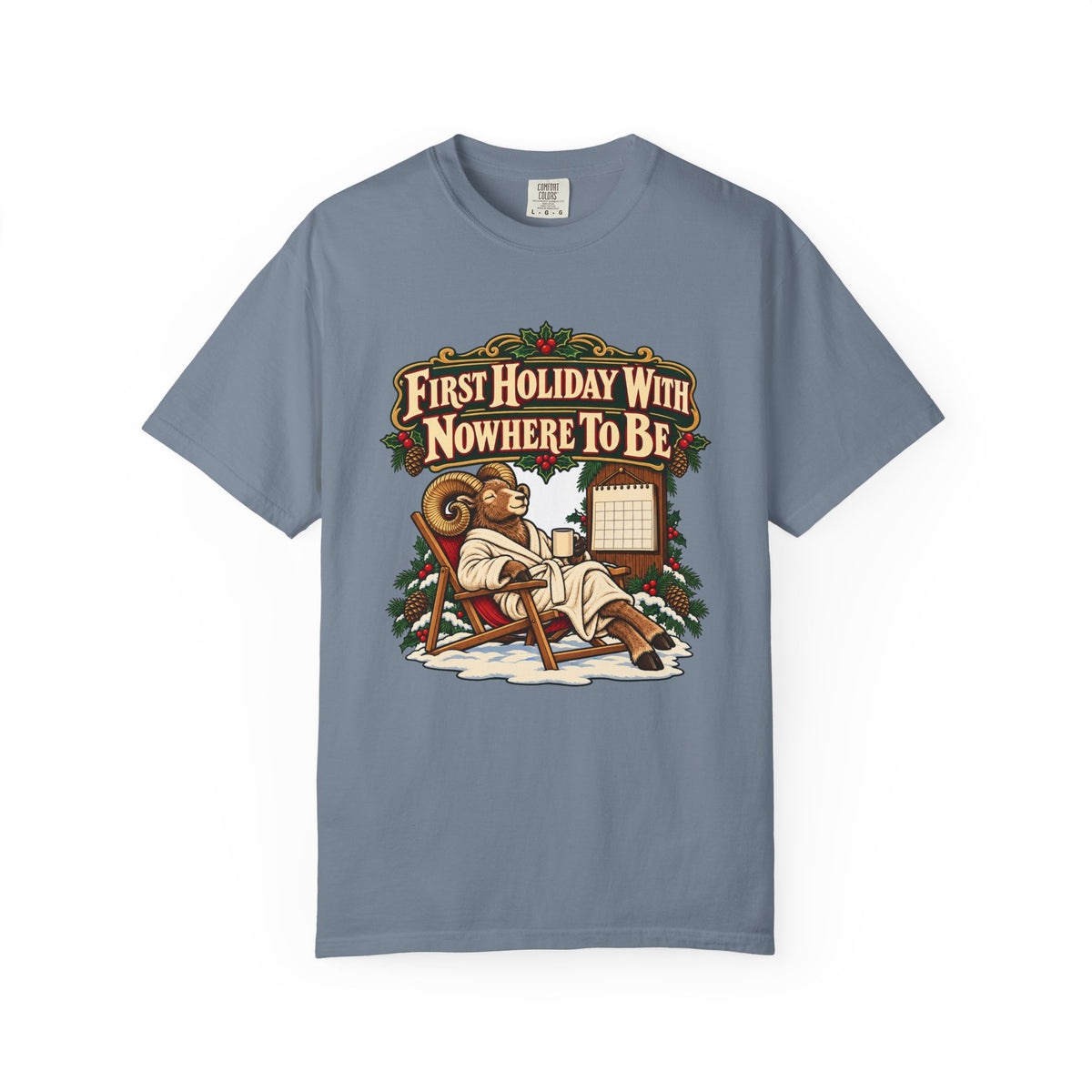 Funny Retirement Christmas Shirt First Holiday With Nowhere To Be Shirt, Funny Holiday Gift Shirt, Christmas Gift Idea